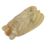 A Chinese jade carved pendant of a cicada