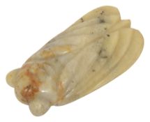 A Chinese jade carved pendant of a cicada