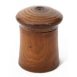 A 19th century treen sycamore Go To Bed match holder