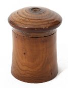 A 19th century treen sycamore Go To Bed match holder