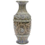 A Doulton Lambeth stoneware vase decorated by George Tinworth
