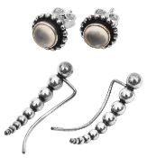 Two pairs of Georg Jensen earrings,