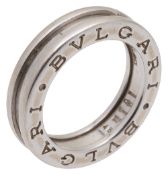 A Bulgari 18K white gold ring