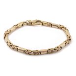 A Continental heavy gold fancy link bracelet