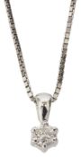 A diamond pendant with chain necklace