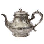 An early Victorian silver teapot