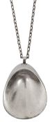 A Georg Jensen modernist silver oyster shell pendant chain by Nanna & Jorgen Ditz