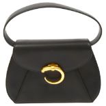 A Must de Cartier black leather Panthre handbag,