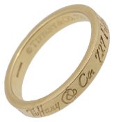 An 18ct gold Tiffany & Co. Notes ring,