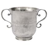A George III silver two-handled christening cup