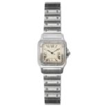 A Cartier stainless steel calendar bracelet watch