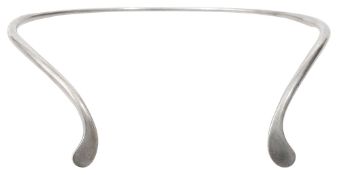 A Georg Jensen modernist Sterling silver torque collar,