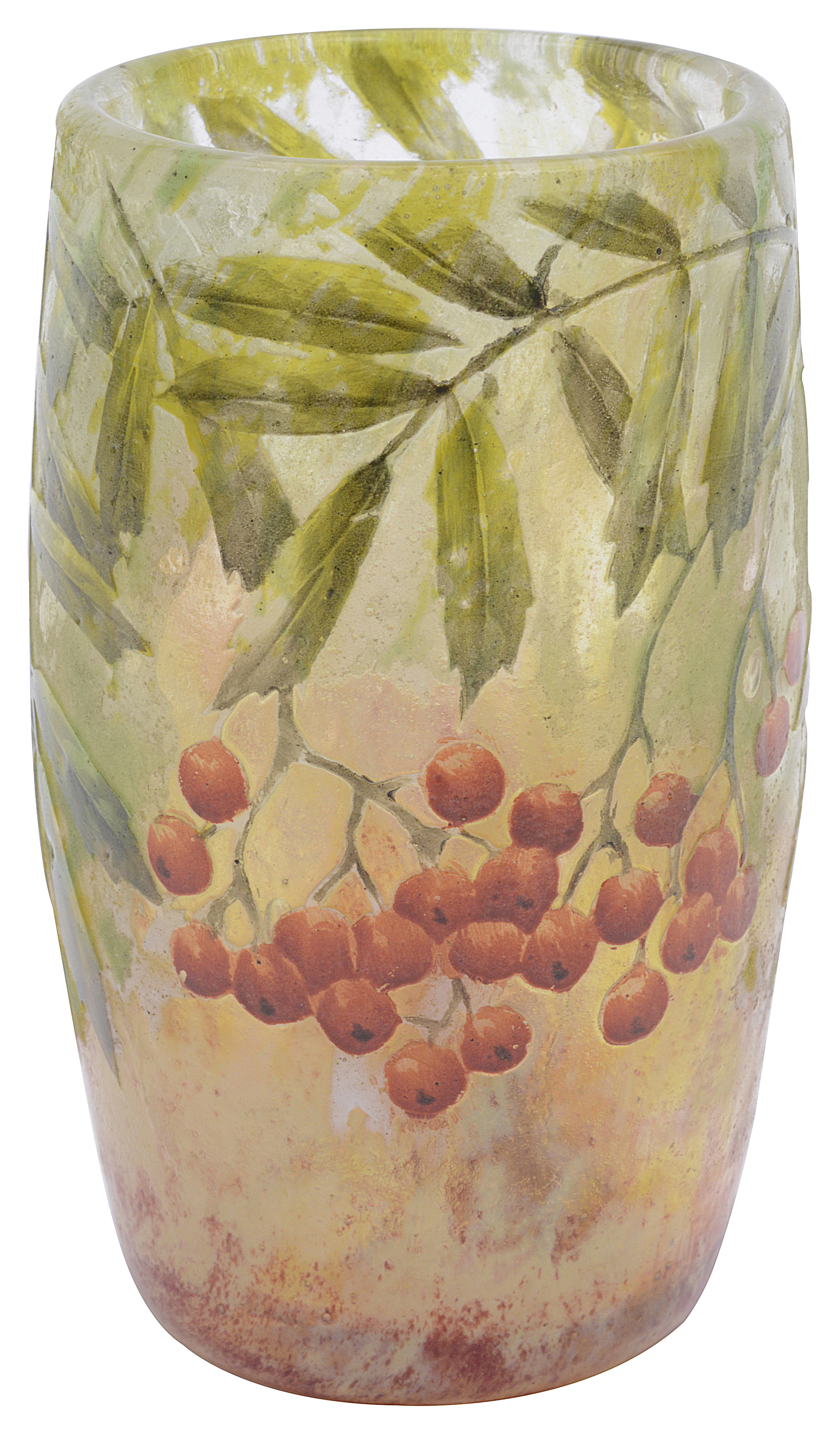 An Art Nouveau Daum Nancy 'Sorbier' vase,