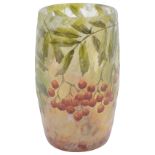 An Art Nouveau Daum Nancy 'Sorbier' vase,