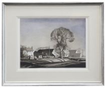 Rowland Hilder (Brit., 1905-1993) 'Norfolk farm' etching with aquatint