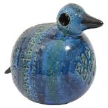 A Bitossi Ceramiche pottery money box in the form of a bird,