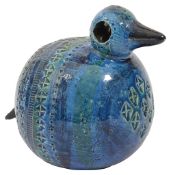 A Bitossi Ceramiche pottery money box in the form of a bird,