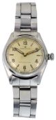 A 1940s steel Rolex Oyster bracelet wristwatch