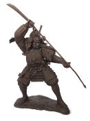 A Japanese Meiji period bronze figure of a samurai