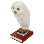 A Herend porcelain model of an owl
