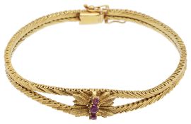 A Continental fancy link gem set bracelet