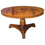 A William IV rosewood breakfast table