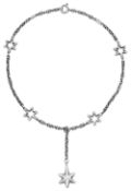 A Georg Jensen silver star pendant necklace