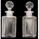 A pair of mid 20th century Baccarat crystal spirit decanters and stoppers