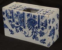 A mid 18th century English Delft flower brick c.1750