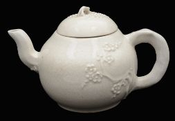 A Chinese crackle-glazed teapot