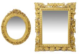 Two 19th century giltwood and gesso framed wall mirrors