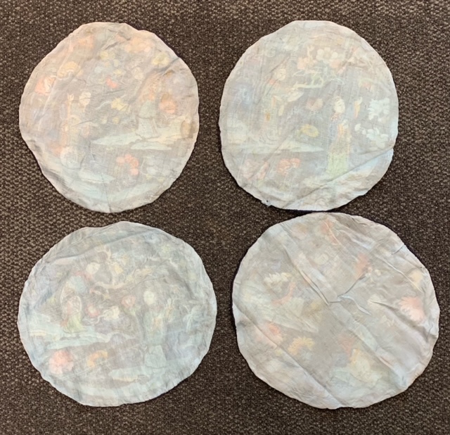 A set of eight Chinese embroidered silk roundels - Image 3 of 5