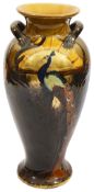 An early 20th century twin handled vase