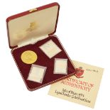 Pobjoy Mint - Isle of Man 1974 Legal Tender 22ct gold proof four coin set