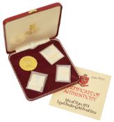 Pobjoy Mint - Isle of Man 1974 Legal Tender 22ct gold proof four coin set