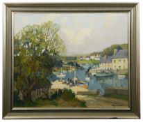 Georges Robin (Fr, 1895-1981) 'Le Port de Do‘lan, Bretagne', oil on canvas