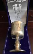 SILVER LIVERPOOL CATHEDRAL GOBLET 1978, WEIGHT APPROXIMATELY 100g