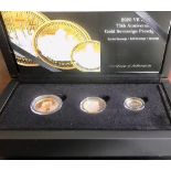 2020 VE 75th ANNIVERSARY SOVEREIGN, HALF SOVEREIGN AND QUARTER SOVEREIGN SET BY HATTONS OF LONDON