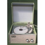 Vintage Dansette portable record player with carry handle