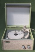 Vintage Dansette portable record player with carry handle