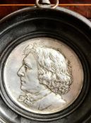 PORTRAIT MEDAL- MR HENRY IRVING, ONE OF THREE STRUCK IN ALUMINIUM, SEE ADDITIONAL INSCRIPTION IMAGE,