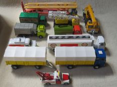 Ten various 1970's Dinky commercial vehicles, unboxed