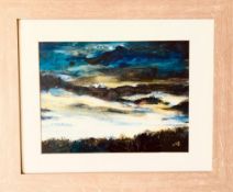 MAUREEN BENNETT- 'EVENING SKY GREAT ASBY', ACRYLIC, SIGNED LOWER RIGHT, APPROXIMATELY 28 x 38cm