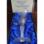 WEBB CORBETT WINSTON CHURCHILL ENGRAVED GLASS GOBLET, LIMITED EDITION 1000 IN BOX