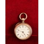 ELGIN NATIONAL WATCH CO SILVER COLOURED METAL POCKET WATCH