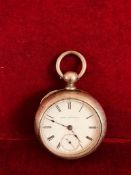 ELGIN NATIONAL WATCH CO SILVER COLOURED METAL POCKET WATCH