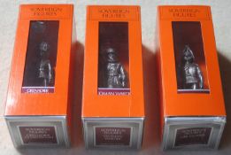 Three boxed Meccano Sovereign pewter figures