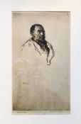 PORTRAIT OF JOSEPH CONRAD BY MUIRHEAD BONE, LITHOGRAPH, SIGNED LOWER RIGHT, APPROXIMATELY 32 x 18cm