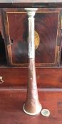 OLD COPPER AND METAL HUNTING HORN BY KEAT & SONS, APPROXIMATELY 26cm LONG
