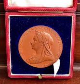 HER MAJESTY QUEEN VICTORIAN COMMEMORATIVE MEDALLION, BOXED, 1837-1897